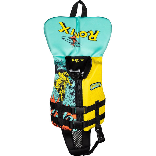 2026 Ronix Vision Boys L50s Vest w/ Collar - Blue / Orange / Yellow