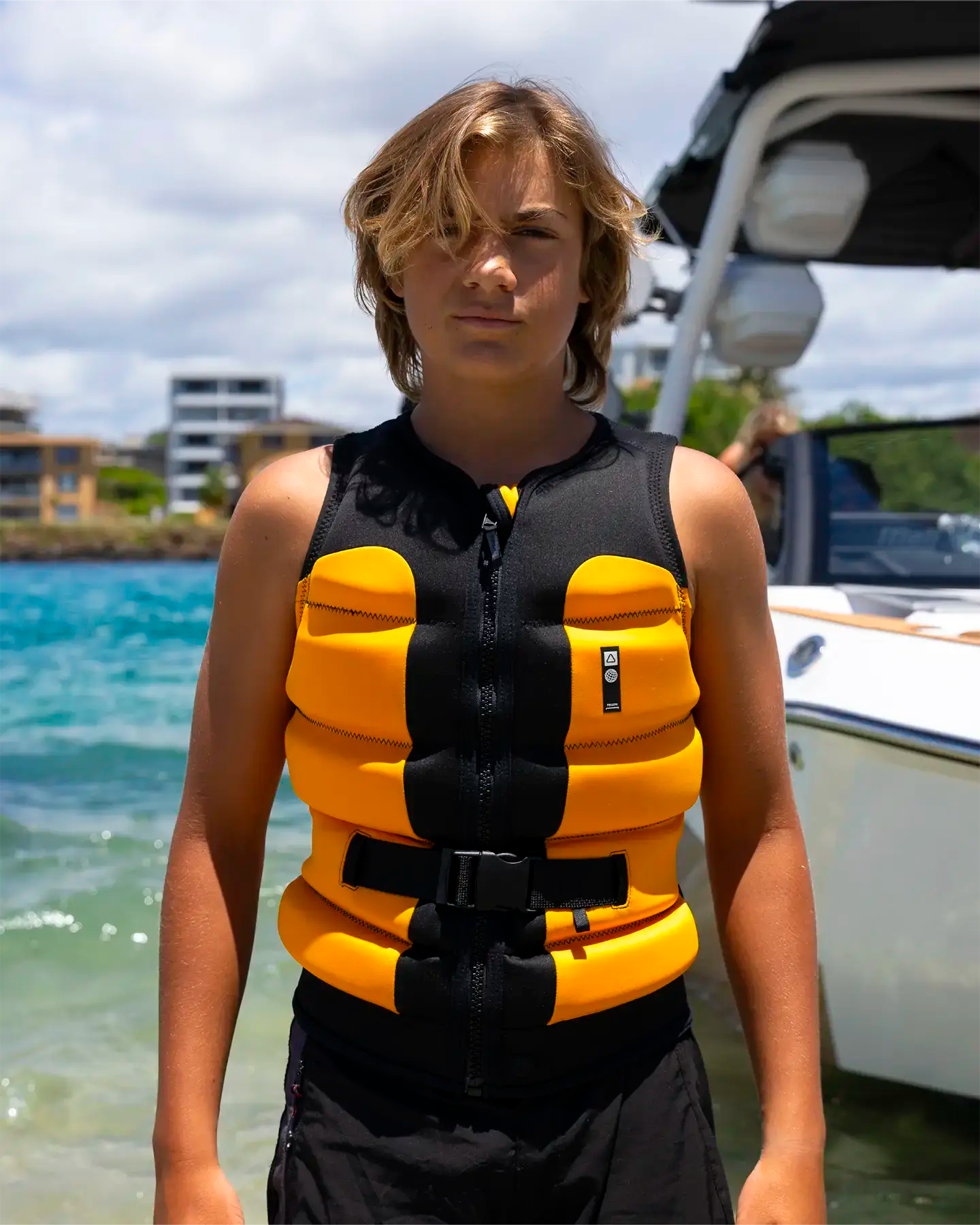 2026 Follow / Ep03 Global Youth Vest - Black/Orange