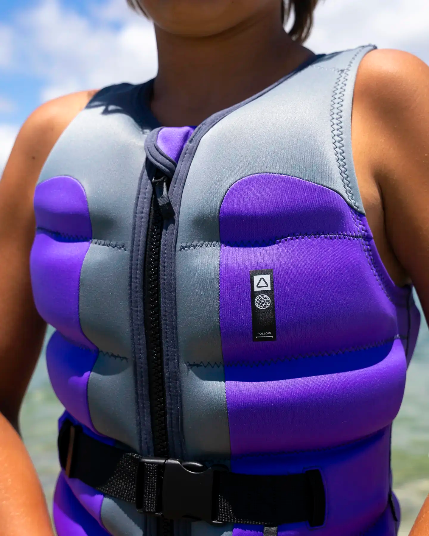 2026 Follow / Ep03 Global Youth Vest - Charcoal/Purple