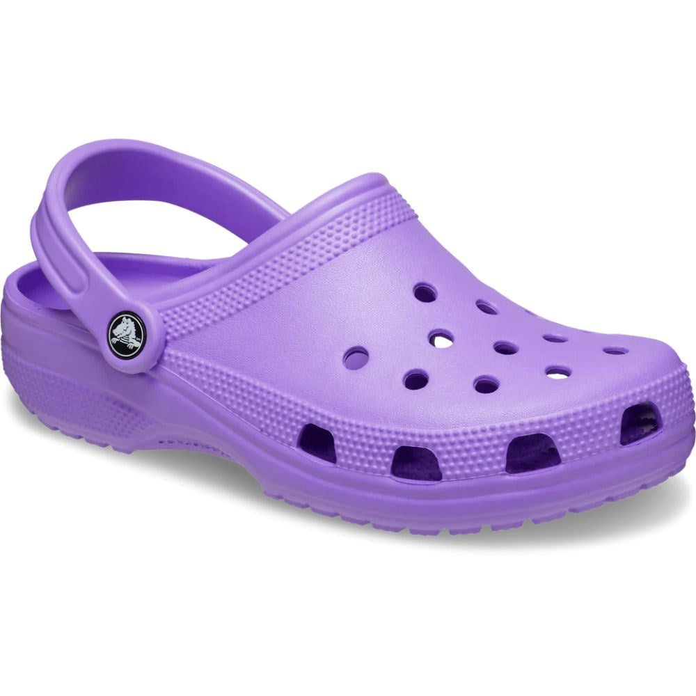 Fashion purple and white crocs