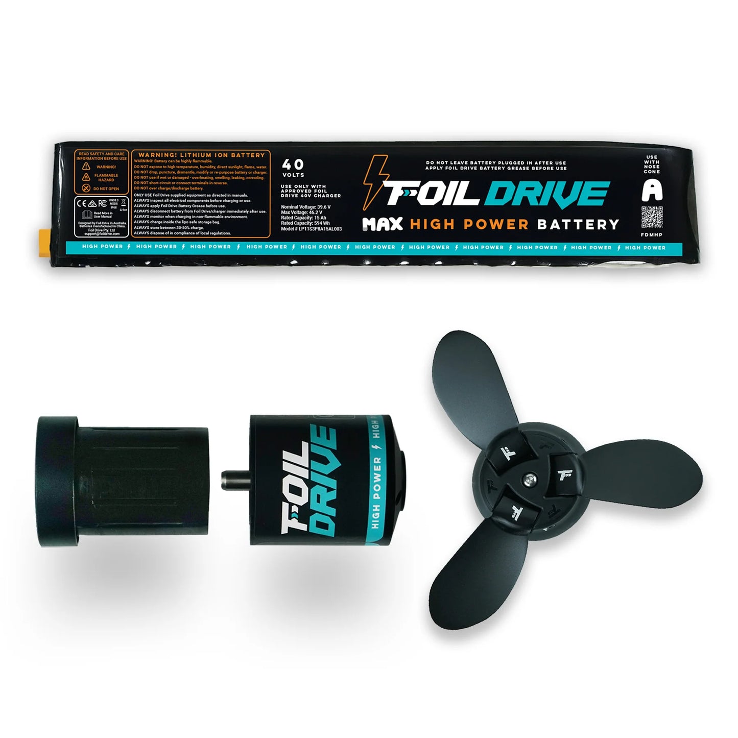 Foil Drive HIGH POWER Battery & Motor Bundle - Three Blade