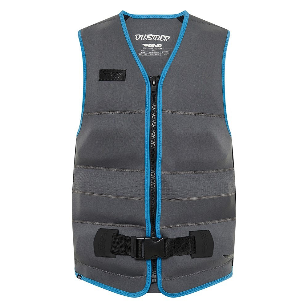 2026 Wing Mens Outsider Vest L50S - Grey/ Blue