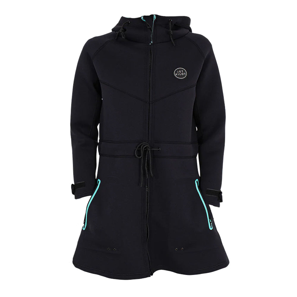 2024 Jetpilot Venture Ladies Long Tour Coat - Black