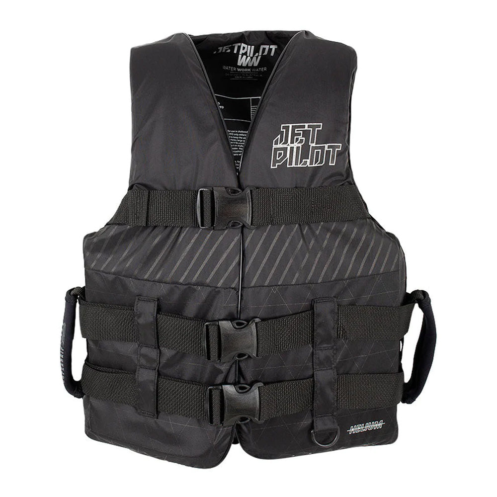 2024 Jetpilot Helium F/E Mens Nylon Vest - Black/Black