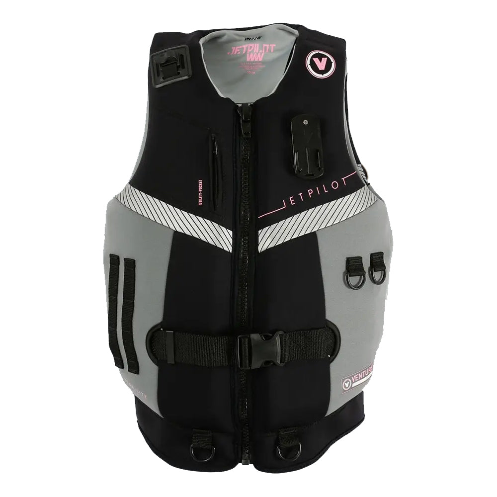 2024 Jetpilot Venture Ladies Neo Vest - Black/Charcoal