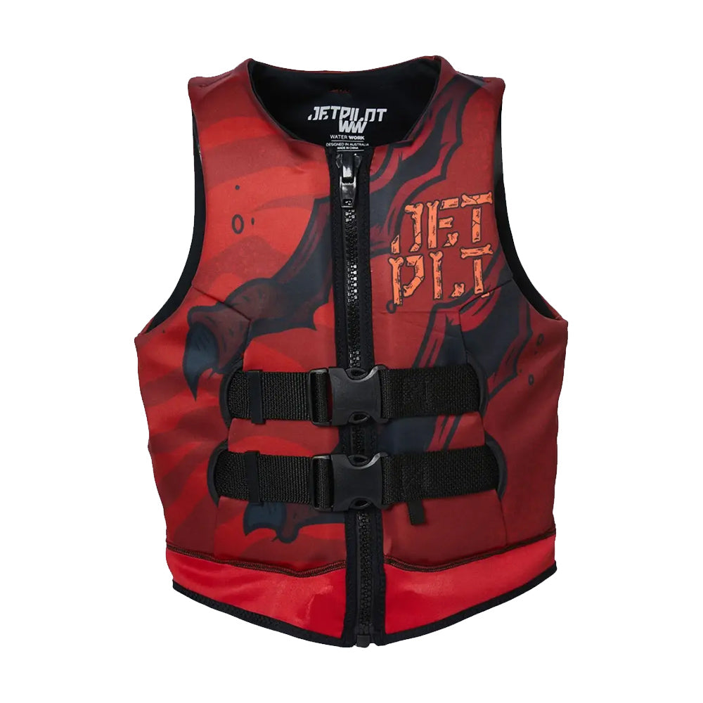 2024 Jetpilot Boys Rex Youth Cause Neo Vest - Red
