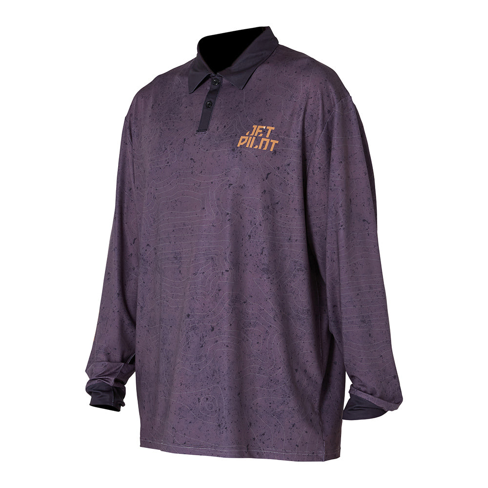 2024 Jetpilot Venture Ls Fishing Mens Polo - Black