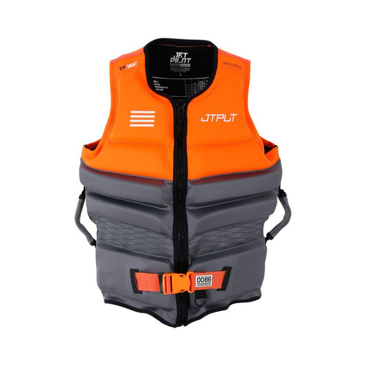 2026 Jetpilot Vault Hyperflex Mens Eco Vest - Charcoal/Orange L50