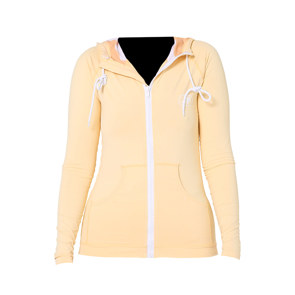 2024 Jetpilot Zahra Ls Hooded Ladies Rashie - Yellow