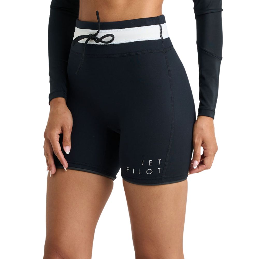 2026 Jetpilot Womens Corp 5" - 7" High Waisted Neo Short - Black