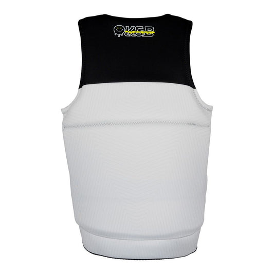 2026 KGB Teen Tempo Kids Vest - Black / Silver / Neon Yellow