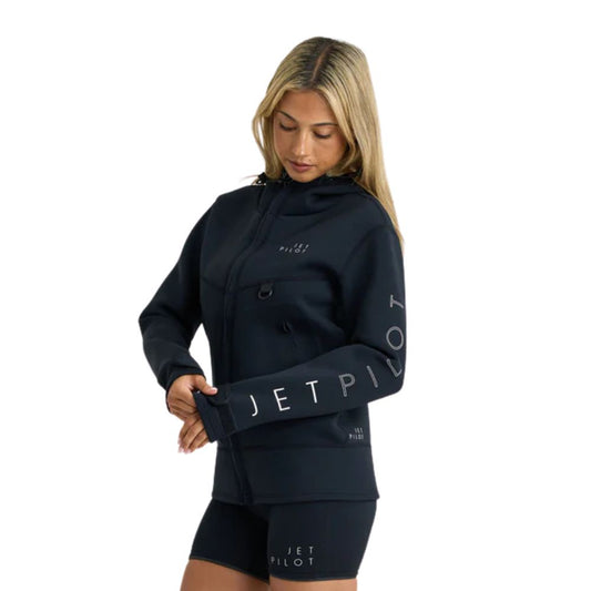 2027 Jetpilot Corp 2mm Ladies Tour Coat - Black