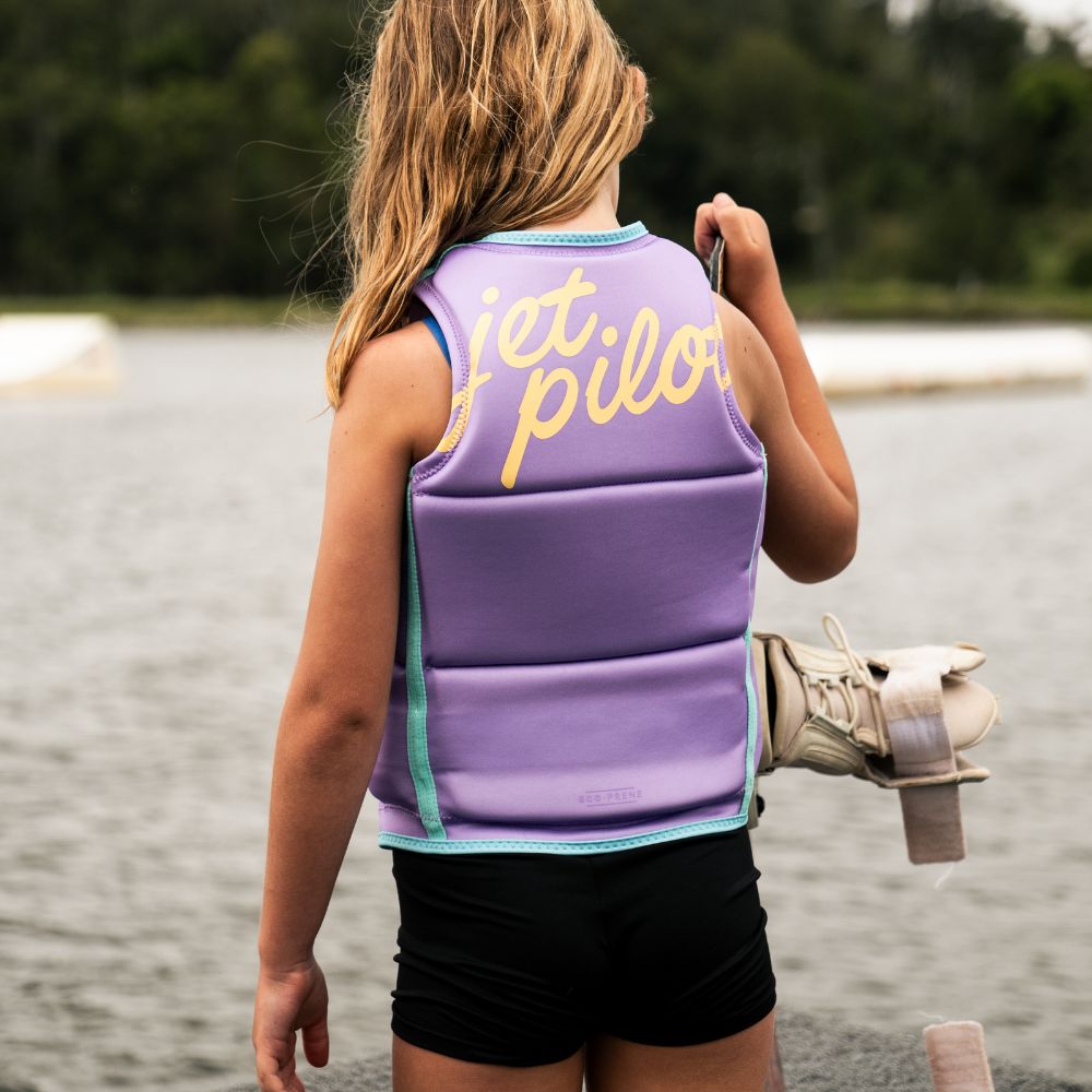 2027 Jetpilot Freeride Girls Youth Eco Vest - Purple