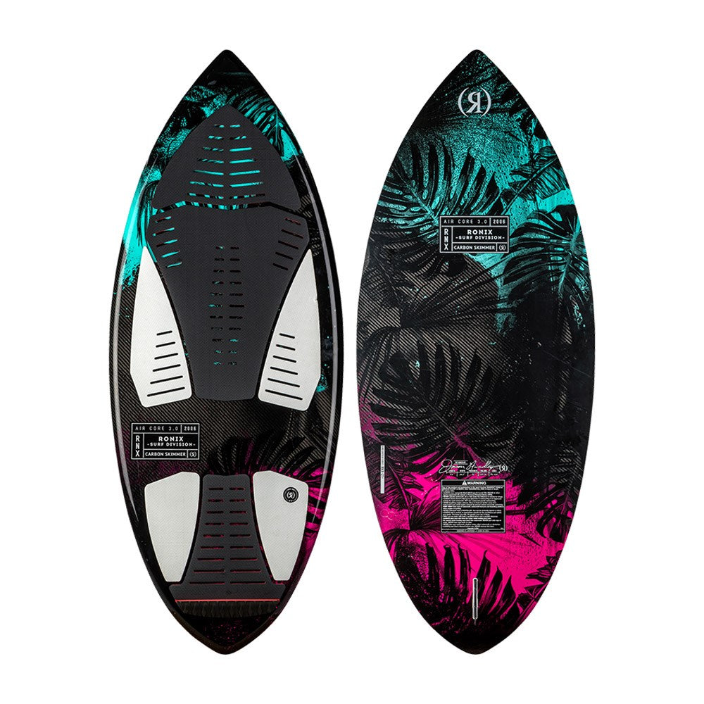 2024 Ronix Womens Carbon Air Core 3 Skimmer Wakesurfer 4 4 - Black / Mint / Coral