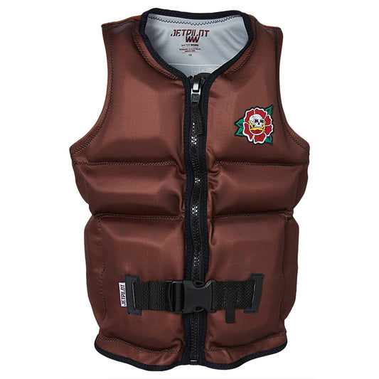 2024 Jetpilot X1 Boys Youth Neo Vest Sub - Coffee