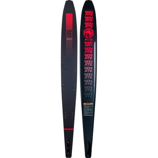 2026 Radar Senate Lithium Waterski - Carbon/Matte Blk/Punk Rock Red