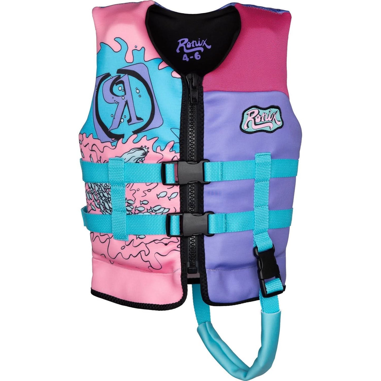 2026 Ronix August Girls L50s Neo Vest - Pink / Blue / Purple