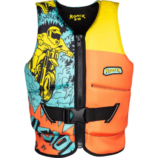 2026 Ronix Vision Boys L50s Neo Vest - Blue / Orange / Yellow