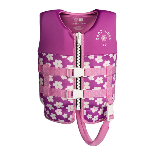 2027 IVY Junior Girls Vest - Purple flowers