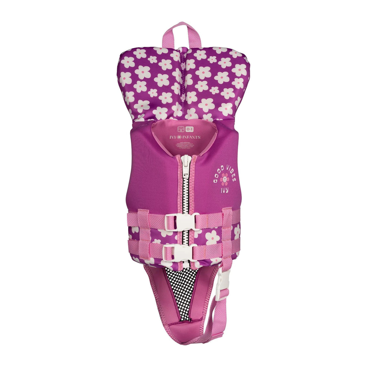 2027 IVY Infant Vest With Collar - Purple flowers