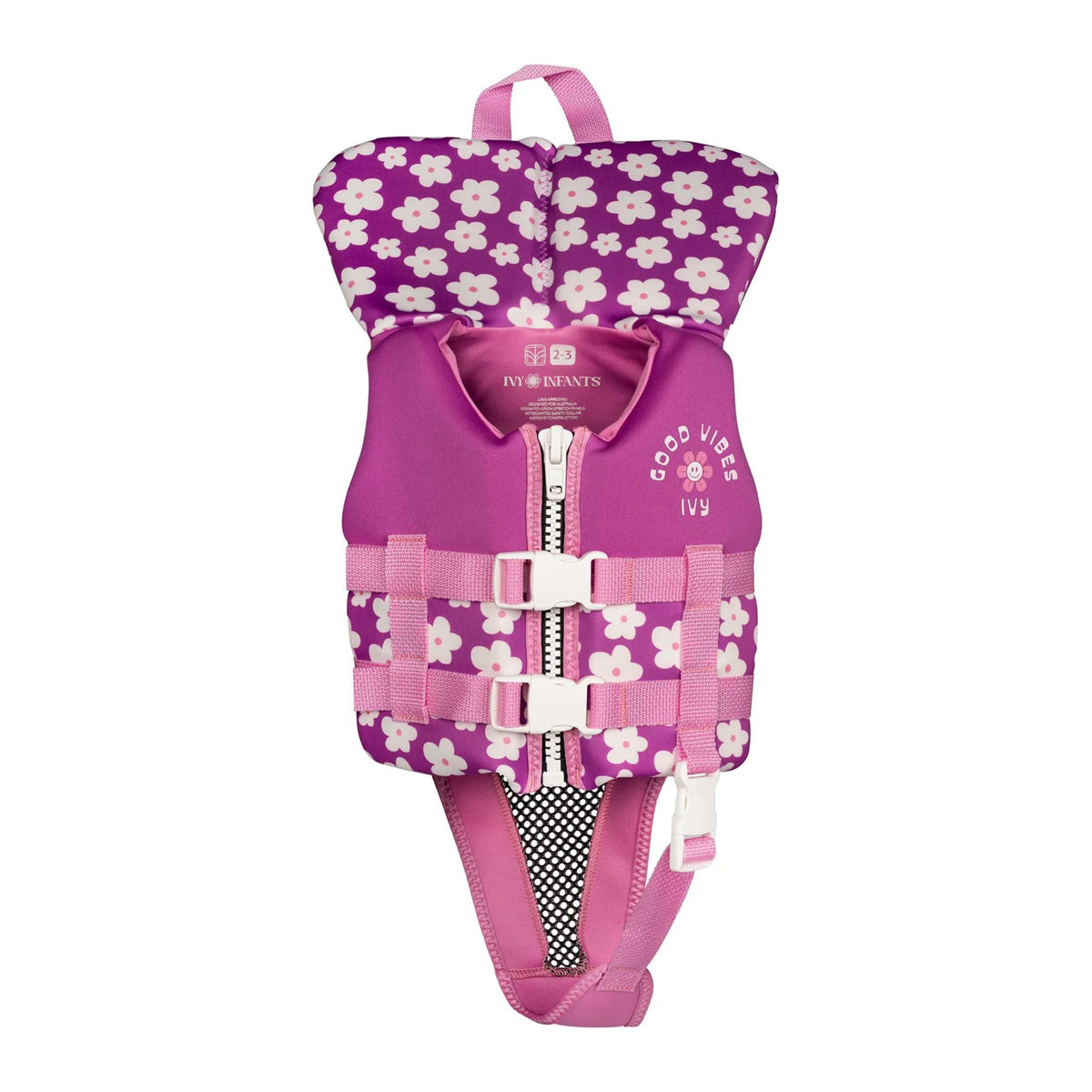 2027 IVY Infant Vest With Collar - Purple flowers
