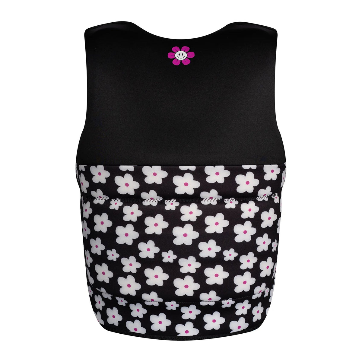 2027 IVY Junior Girls Vest - Black flowers