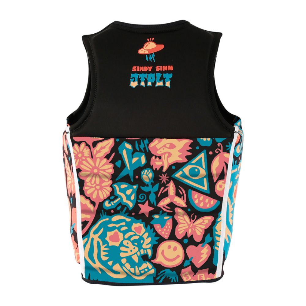 2025 Jetpilot X1 Boys Youth Eco Vest - Black/Multi