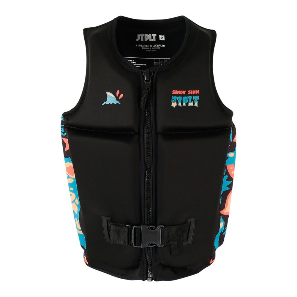 2025 Jetpilot X1 Boys Youth Eco Vest - Black/Multi