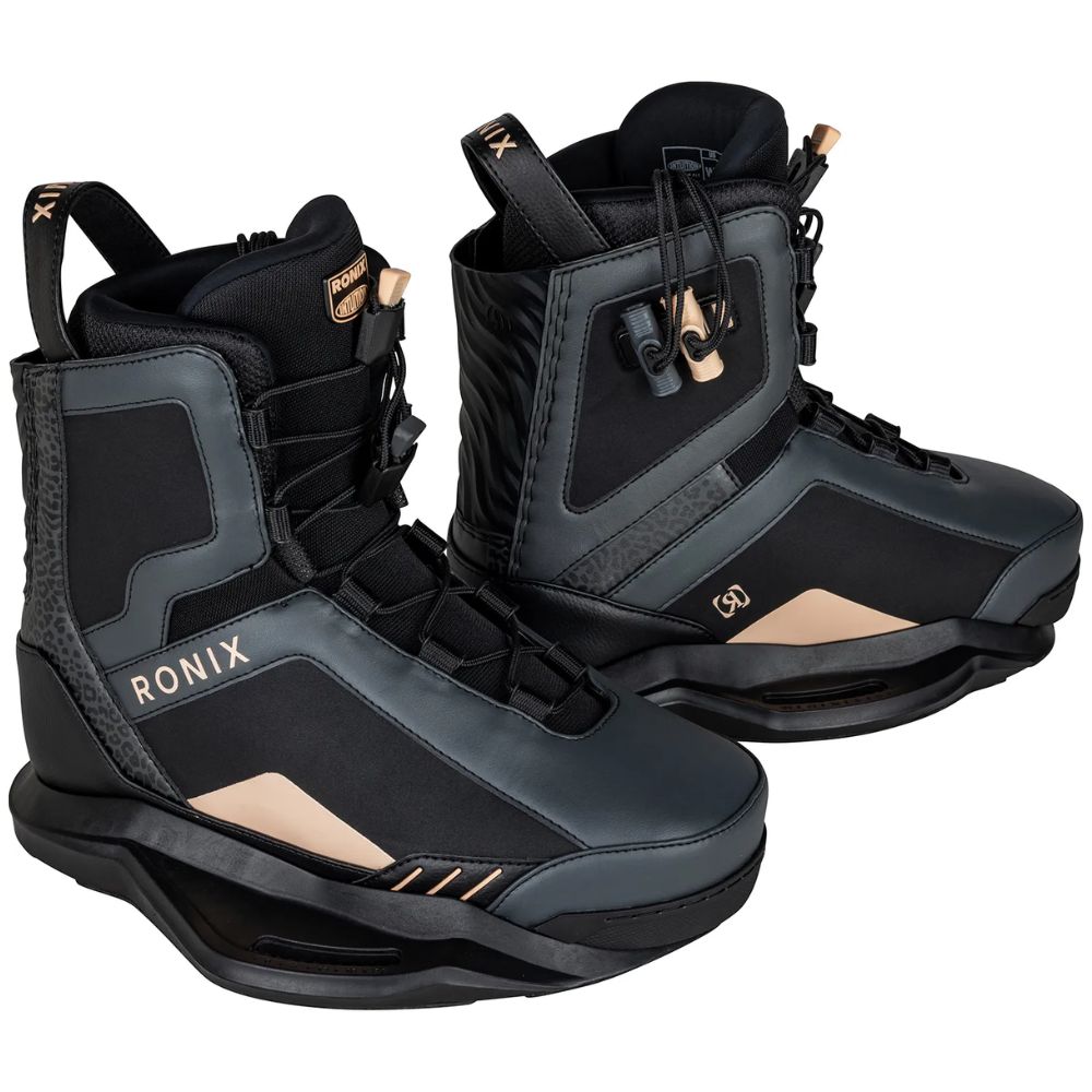 2027 Ronix Rise Binding - Black Cheetah / Apricot