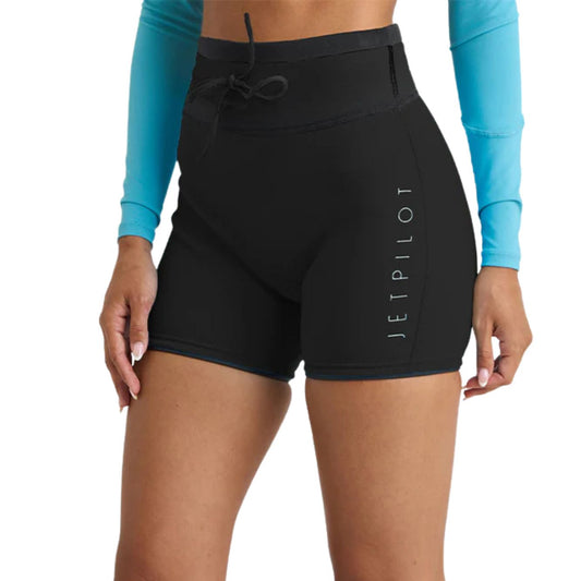 2026 Jetpilot Womens Corp 5" - 7" High Waisted Neo Short - Black