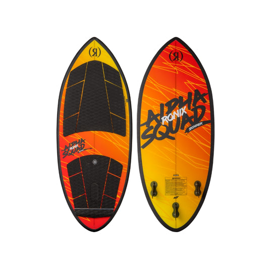 2025 Ronix Standard Core Alpha Squad Skimmer Wakesurf - Red / Yellow Fade