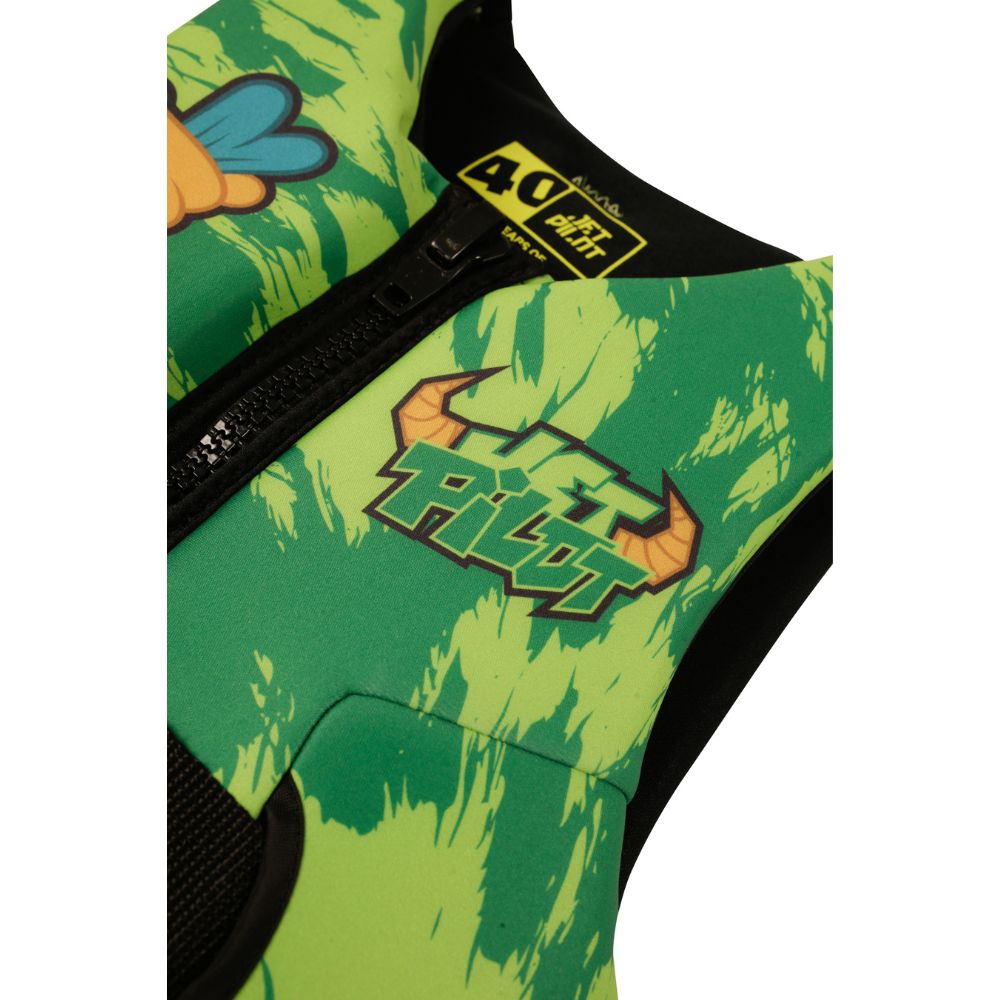2027 Jetpilot Cause Boys F/E Youth Eco Vest - Green