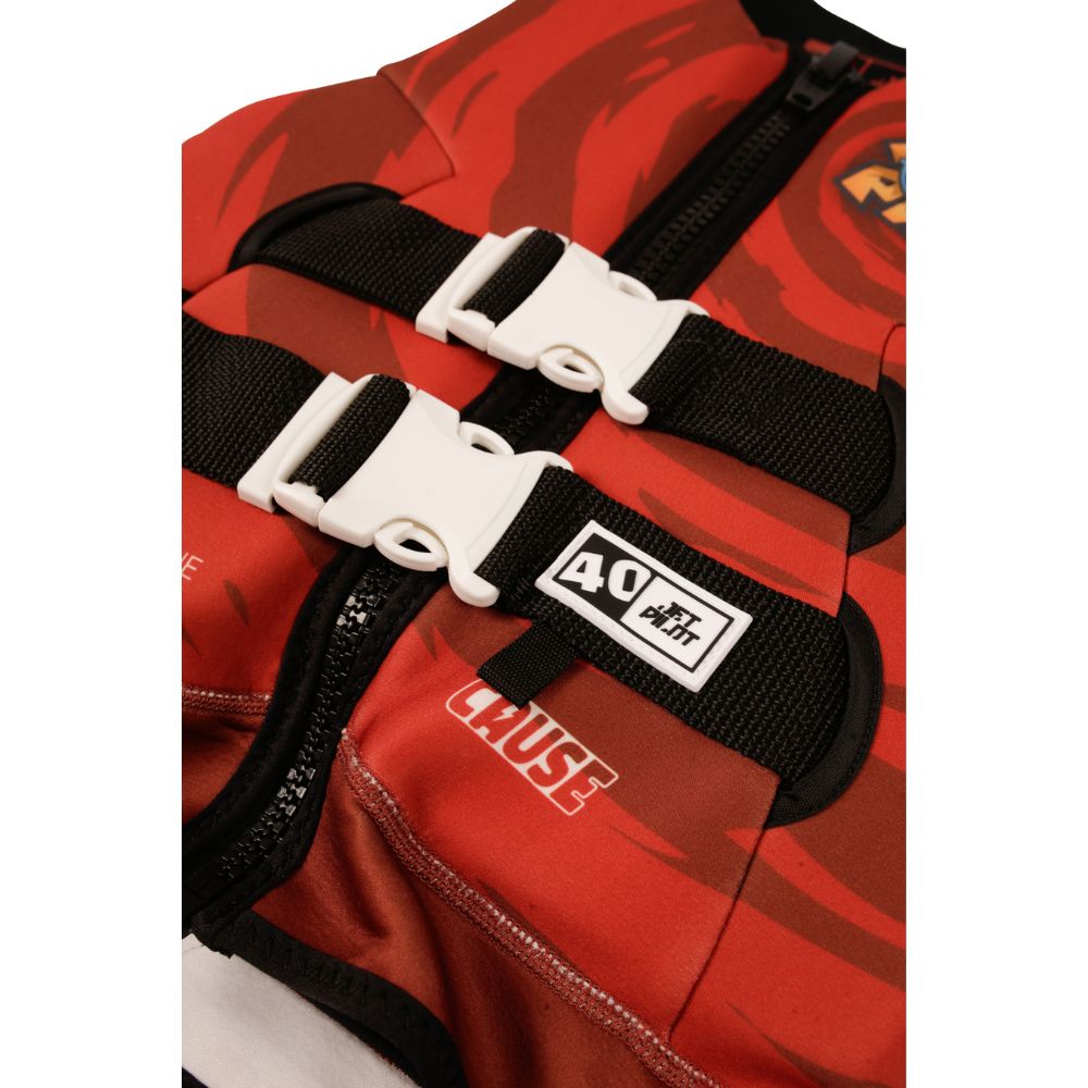 2027 Jetpilot Cause Boys F/E Youth Eco Vest - Red