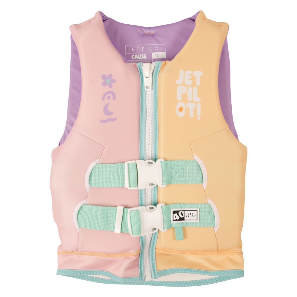 2027 Jetpilot Cause Girls F/E Youth Eco Vest - Multi