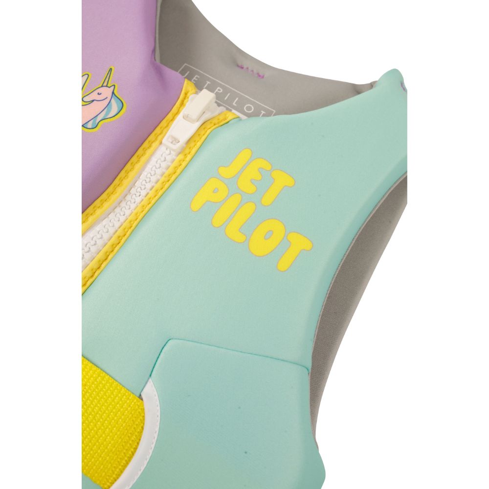 2027 Jetpilot Cause Girls F/E Youth Eco Vest - Purple/Teal