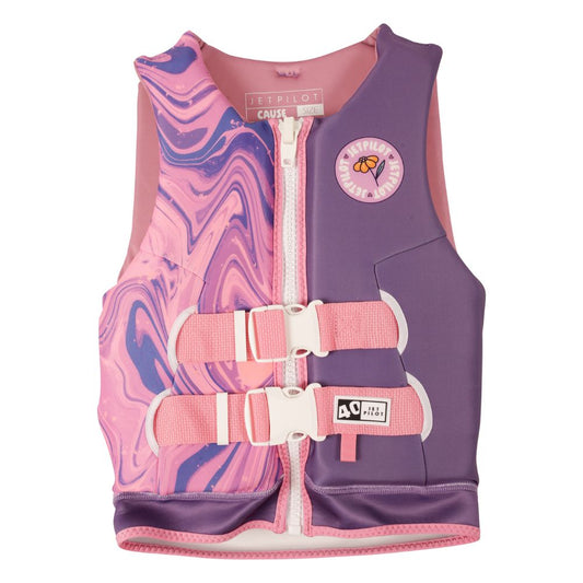 2027 Jetpilot Cause Girls F/E Youth Eco Vest - Purple