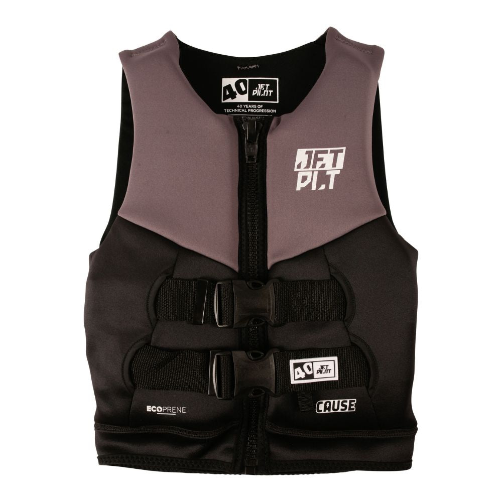 2027 Jetpilot The Cause F/E Youth Eco Vest - Charcoal