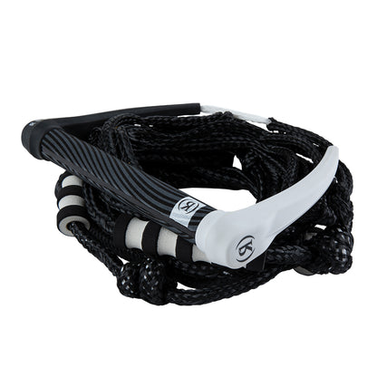 2025 Ronix Silicone Surf Rope With Handle - Black / White