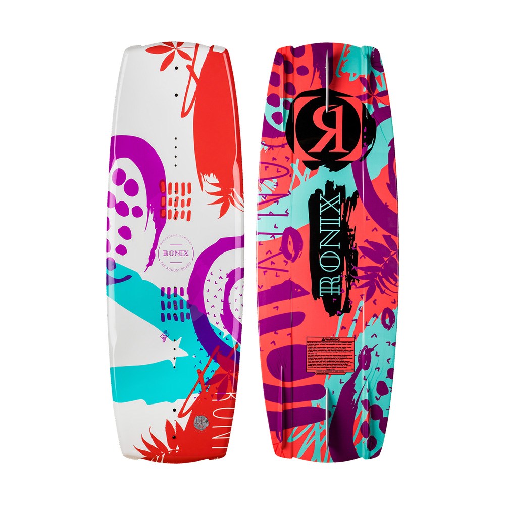 2025 Ronix August Wakeboard 120 - White/Purple  /Coral/Blue