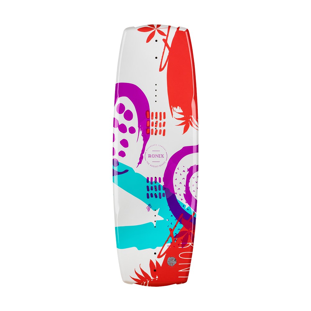 2025 Ronix August Wakeboard 120 - White/Purple  /Coral/Blue