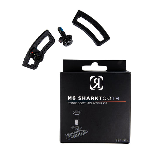 2022 Ronix Shark Tooth Boot Hardware - M6 (4 Pack) - Black