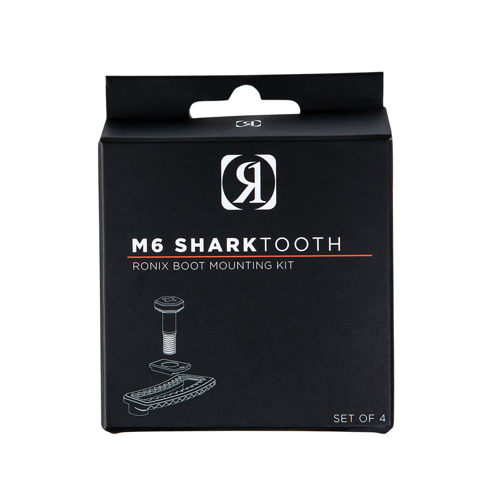 2022 Ronix Shark Tooth Boot Hardware - M6 (4 Pack) - Black