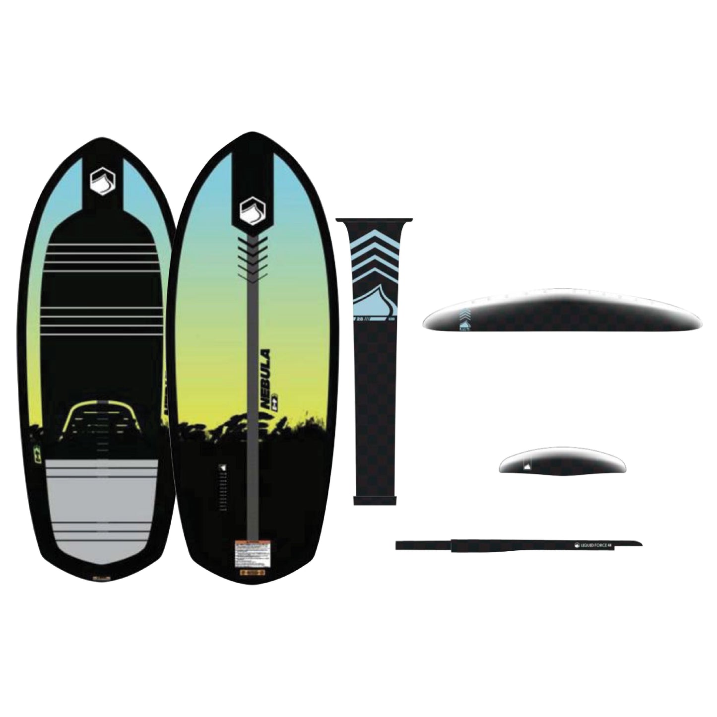 2024 Liquid Force Nebula Foil Board + Carbon Glider 95 Foil Set